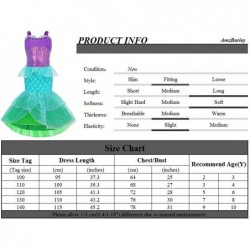 Little Girls Mermaid Costume Dress Up Halloween Fancy Party Cosplay Princess Mermaid Outfit Dress $50.18 Kids' Costumes