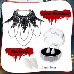 Girl's Vampire Costume Royal Halloween Elegant Retro Dress Gothic Punk Style Necklace Vampire Fangs Teeth with Pellets $43.19...