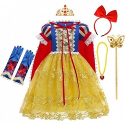 Princess Birthday Dress Girls Snow White Costume Halloween Christmas Fancy Cosplay Party Outfits w/Accessories $36.98 Kids' C...