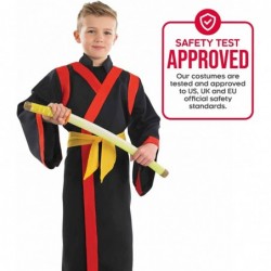 Samurai Boys Costume Ninja Halloween Costumes for Boys - Large $46.55 Kids' Costumes