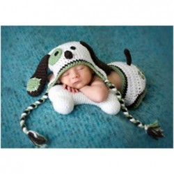 Baby Photography Props Boy Girl Photo Shoot Outfits Newborn Crochet Costume Infant Clothes Puppy Hat Shorts White 0-3 months ...