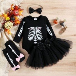 Baby Girls Halloween Outfit Set Cute Tutu Dress with Funny Print Onesies 3Pcs Clothing Set $29.26 Kids' Costumes