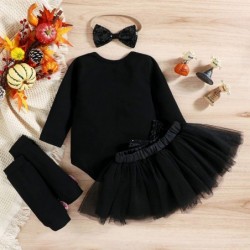 Baby Girls Halloween Outfit Set Cute Tutu Dress with Funny Print Onesies 3Pcs Clothing Set $29.26 Kids' Costumes