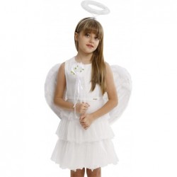 Angel Wings and Halo Kids Teens Girls Women Adult Halloween Costume for Women Headband Dress Up & Pretend Play $32.06 Kids' C...