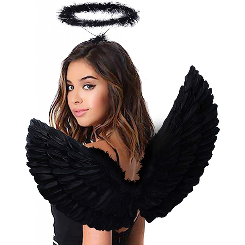 Angel Wings and Halo Adult White Angel Wings for Kids Halloween Christmas $26.82 Kids' Costumes