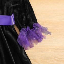 Toddler Girl Halloween Outfit Velvet Long Sleeve Tutu Dress with Hat Little Girl Party Dresses $18.95 Kids' Costumes