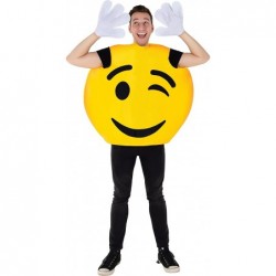 Dress-Up-America Winking Emoji Costume - Wink Emoticon Tunic $44.70 Kids' Costumes