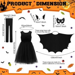 5 Pcs Halloween Bat Wings Costume Accessory Include Vampire Cape Bodysuit Bat Eye Mask Bat Hair Clips Dress up Accessories fo...