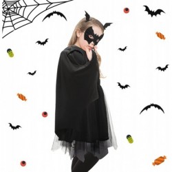 5 Pcs Halloween Bat Wings Costume Accessory Include Vampire Cape Bodysuit Bat Eye Mask Bat Hair Clips Dress up Accessories fo...