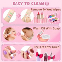 Kids Washable Makeup Girl Toys - Kids Makeup Kit for Girl Real Make Up Set Little Girls Makeup Kit for Toddler Kid Children P...