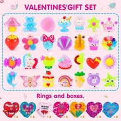 28Pcs Valentines Party Favors 3D Valentine Day Gifts for Kids Light Up Rings Classroom Exchange Valentine Toy Valentine Goodi...