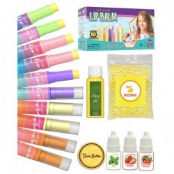 Kids Lip Balm Making Craft Kit with Natural Ingredients - Makes a Great Girls Lip Gloss Set - Great Birthday Gifts for 8 9 10...