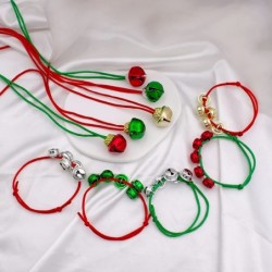 Christmas Bell Necklaces Believe Bell Necklaces Christmas Necklace and Bracelet Set Adjustable Christmas Bell Bracelet Red an...