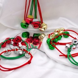 Christmas Bell Necklaces Believe Bell Necklaces Christmas Necklace and Bracelet Set Adjustable Christmas Bell Bracelet Red an...