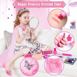 Princess Dress Up Accessories Toys for Girl Washable Kid Make Up Kit 26PCS Princess Jewelry Toys Dress Up Pretend Play Real M...