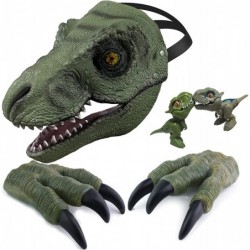 Dinosaur Mask Claws Toy Elastic Dino Mask & 2 Claws Costume Party Dress Up $49.38 Kids' Dress-Up Accessories