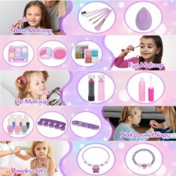 Kids Makeup Kit for Girl 29Pcs Real Makeup Set Washable Non-Toxic Makeup Sets with Cosmetic Case Little Girl Makeup Kit Prete...