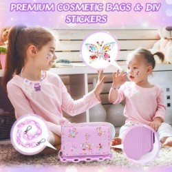 Kids Makeup Kit for Girl 29Pcs Real Makeup Set Washable Non-Toxic Makeup Sets with Cosmetic Case Little Girl Makeup Kit Prete...