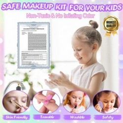 Kids Makeup Kit for Girl 29Pcs Real Makeup Set Washable Non-Toxic Makeup Sets with Cosmetic Case Little Girl Makeup Kit Prete...