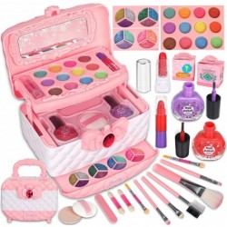 Kids Makeup Kit for Girl Toys 42 Pcs Washable Toddler Makeup Kit Girls Toys Real Cosmetic Makeup Set Safe & Non-Toxic Frozen ...