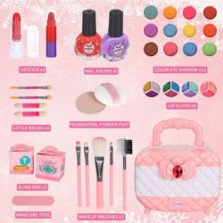 Kids Makeup Kit for Girl Toys 42 Pcs Washable Toddler Makeup Kit Girls Toys Real Cosmetic Makeup Set Safe & Non-Toxic Frozen ...